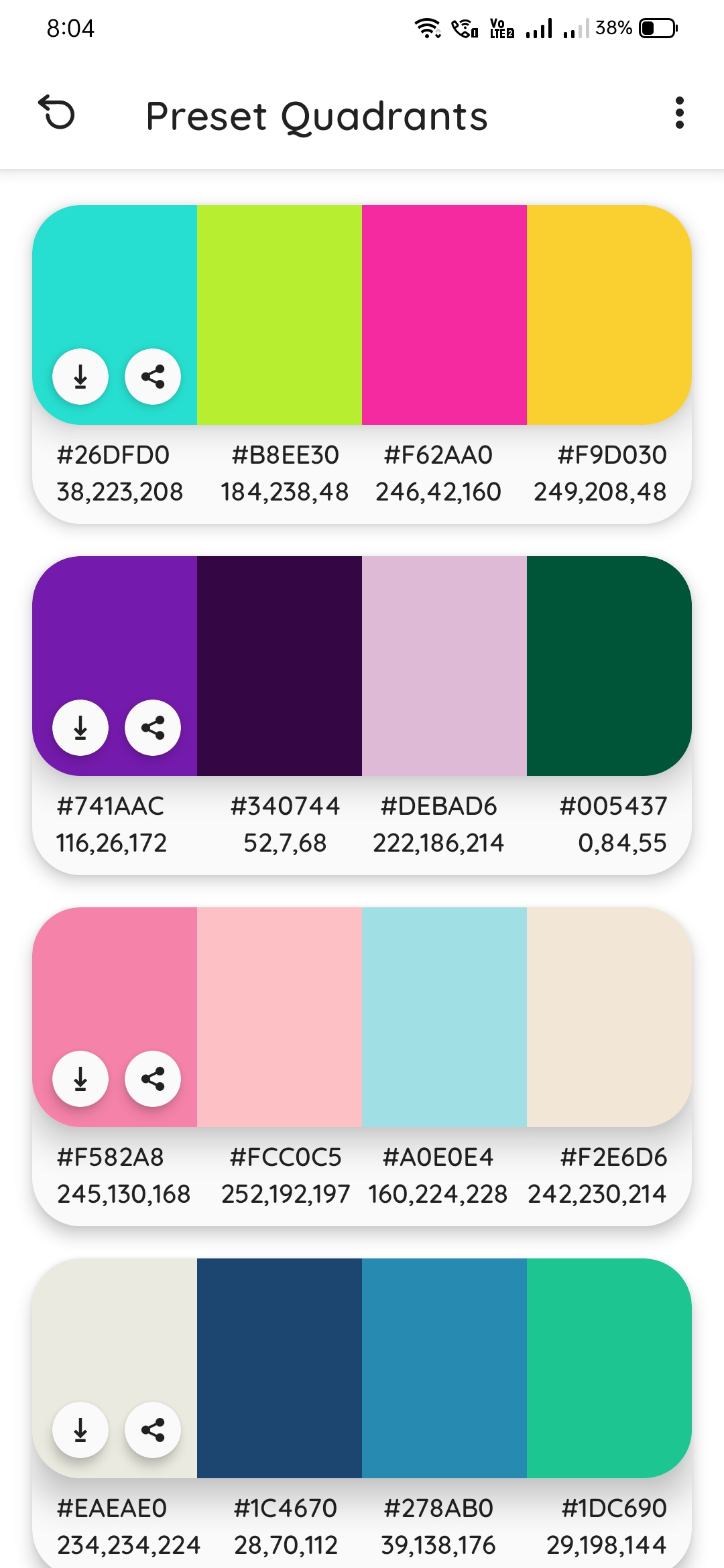 اسکرین شات 8 برنامه Color Palette