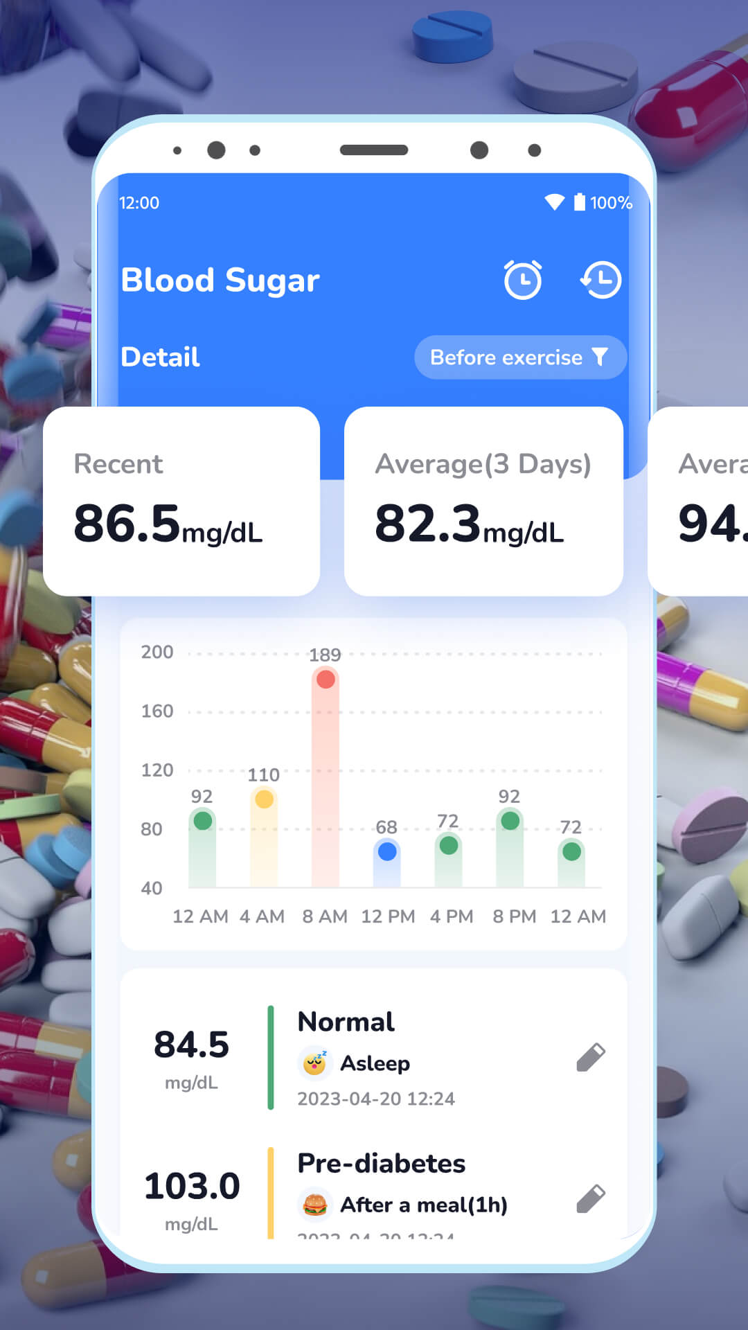 اسکرین شات 7 برنامه Blood Pressure & Sugar:Track