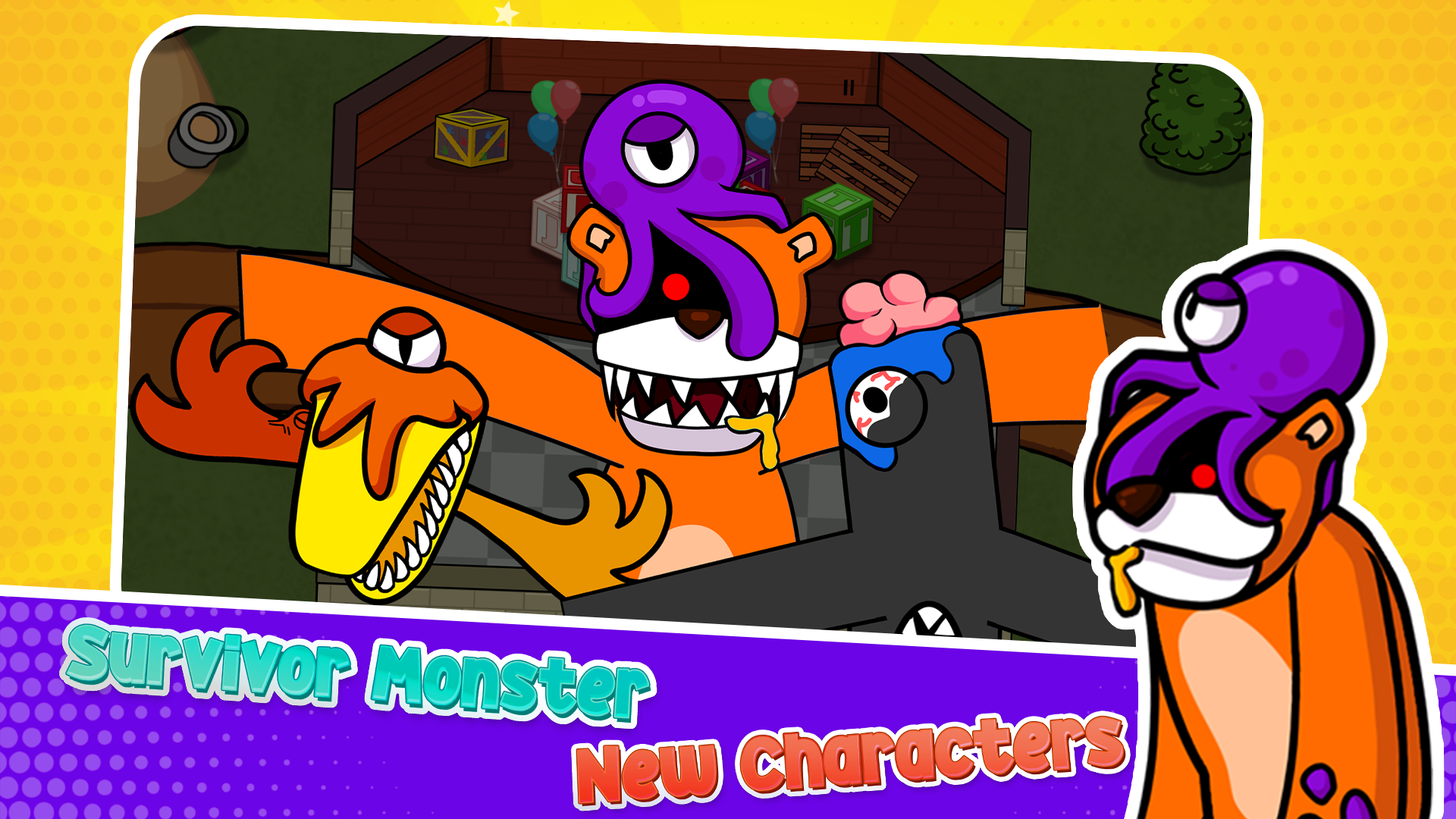 اسکرین شات 1 بازی Survivor In Rainbow Monster