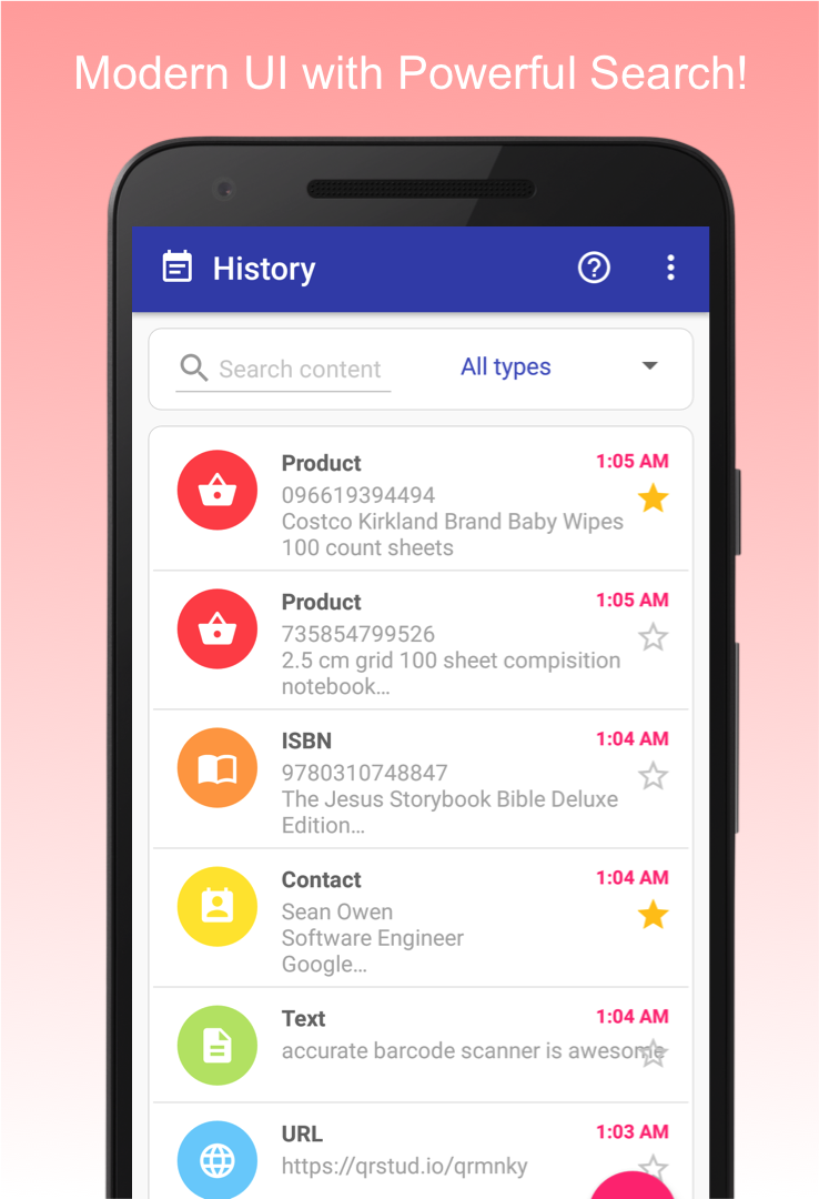 اسکرین شات 3 برنامه QR Code Reader - Super Fast!