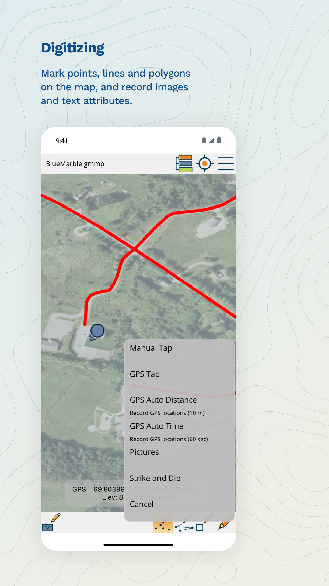 اسکرین شات 3 برنامه Global Mapper Mobile