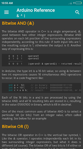 اسکرین شات 3 برنامه Arduino Language Reference