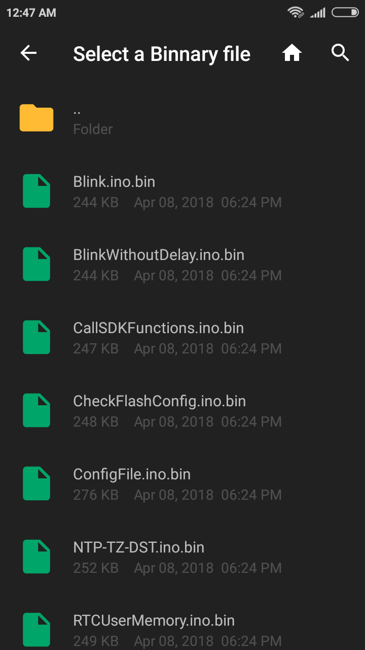 اسکرین شات 4 برنامه ESP8266 Loader (Blynk Uploader
