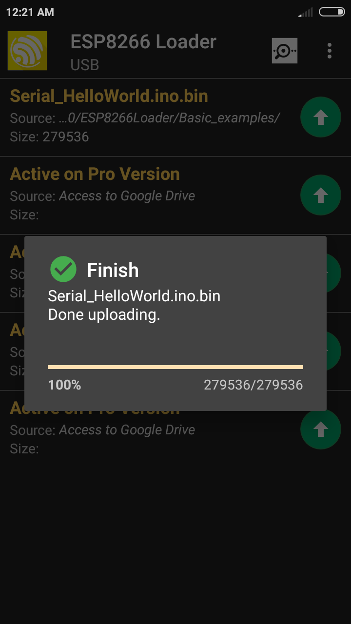 اسکرین شات 8 برنامه ESP8266 Loader (Blynk Uploader
