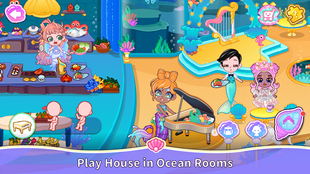 اسکرین شات 3 بازی BoBo Mermaid World: Dress Up