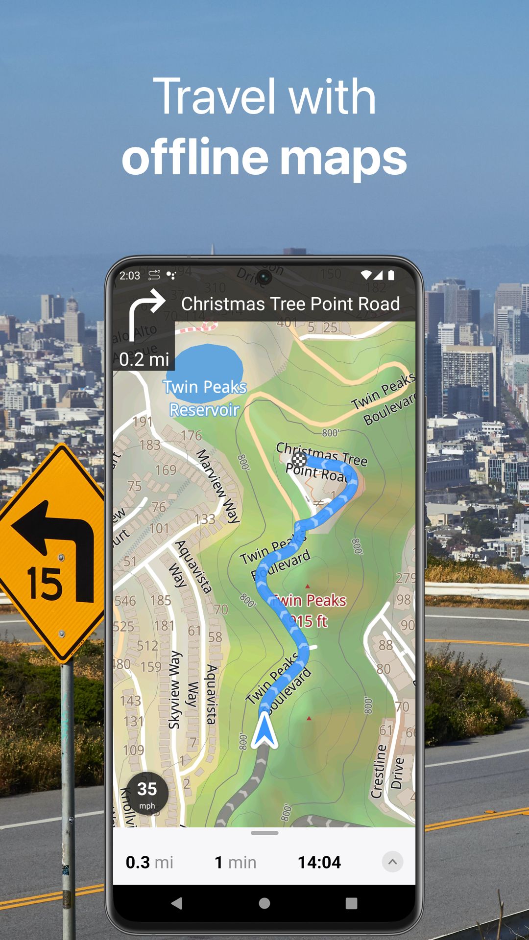 اسکرین شات 1 برنامه Guru Maps — GPS Route Planner