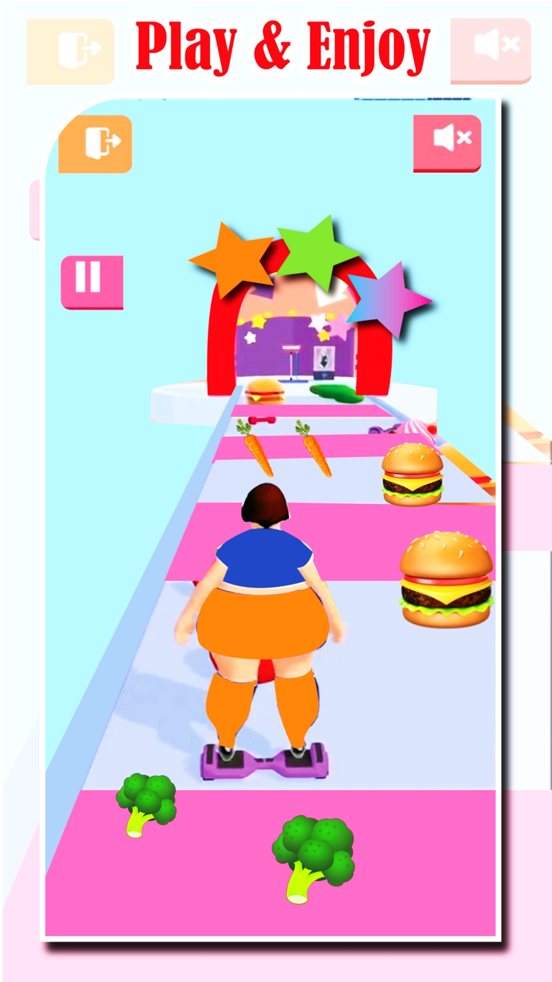 اسکرین شات 1 بازی Body Race Run 3D : fat 2 fit