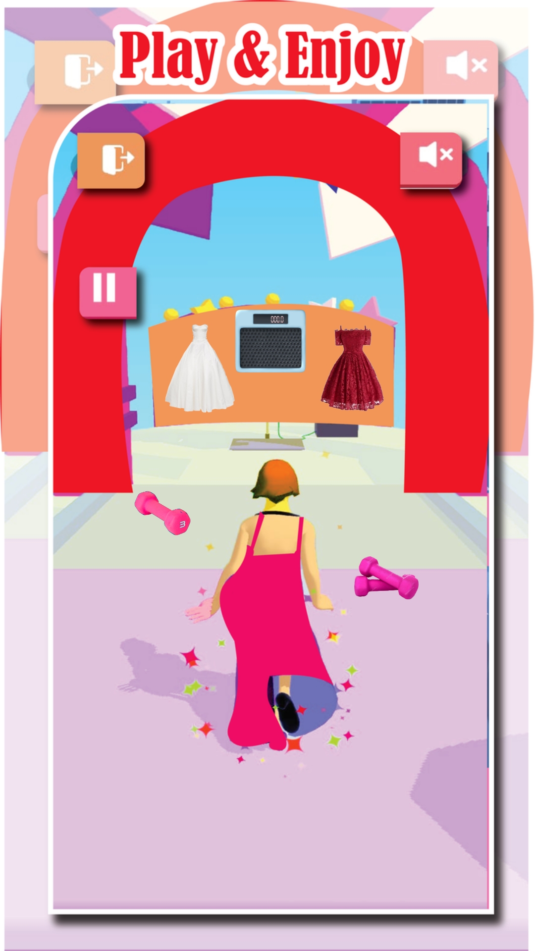 اسکرین شات 4 بازی Body Race Run 3D : fat 2 fit