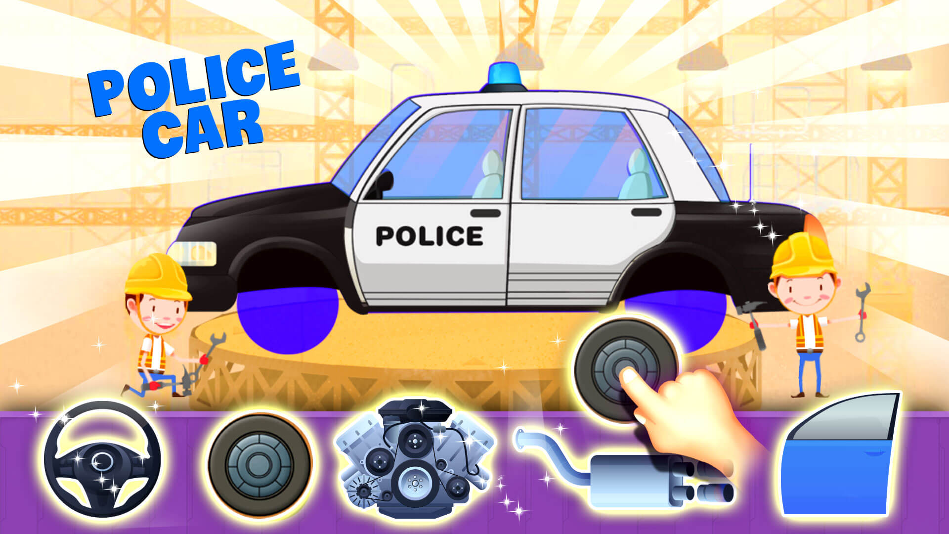 اسکرین شات 1 بازی Kids car : builder & simulator
