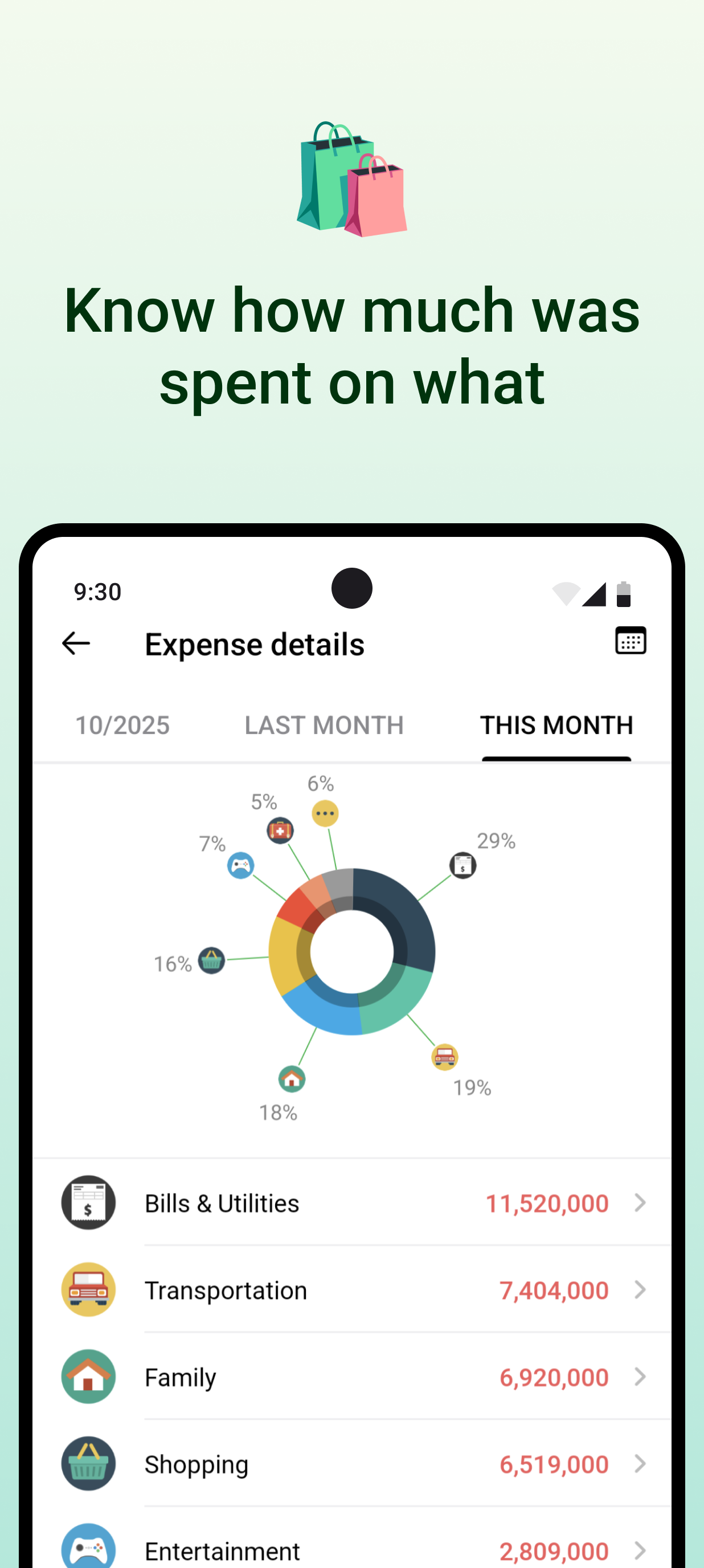اسکرین شات 3 برنامه Money Lover - Money Manager