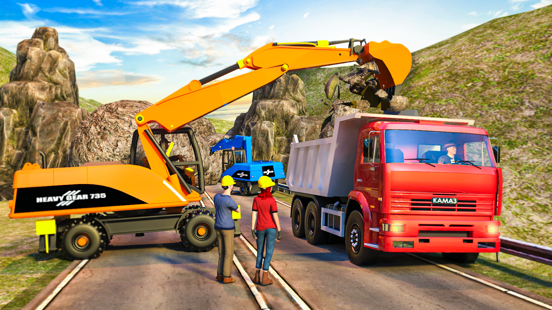 اسکرین شات 2 برنامه Build Road Construction Games