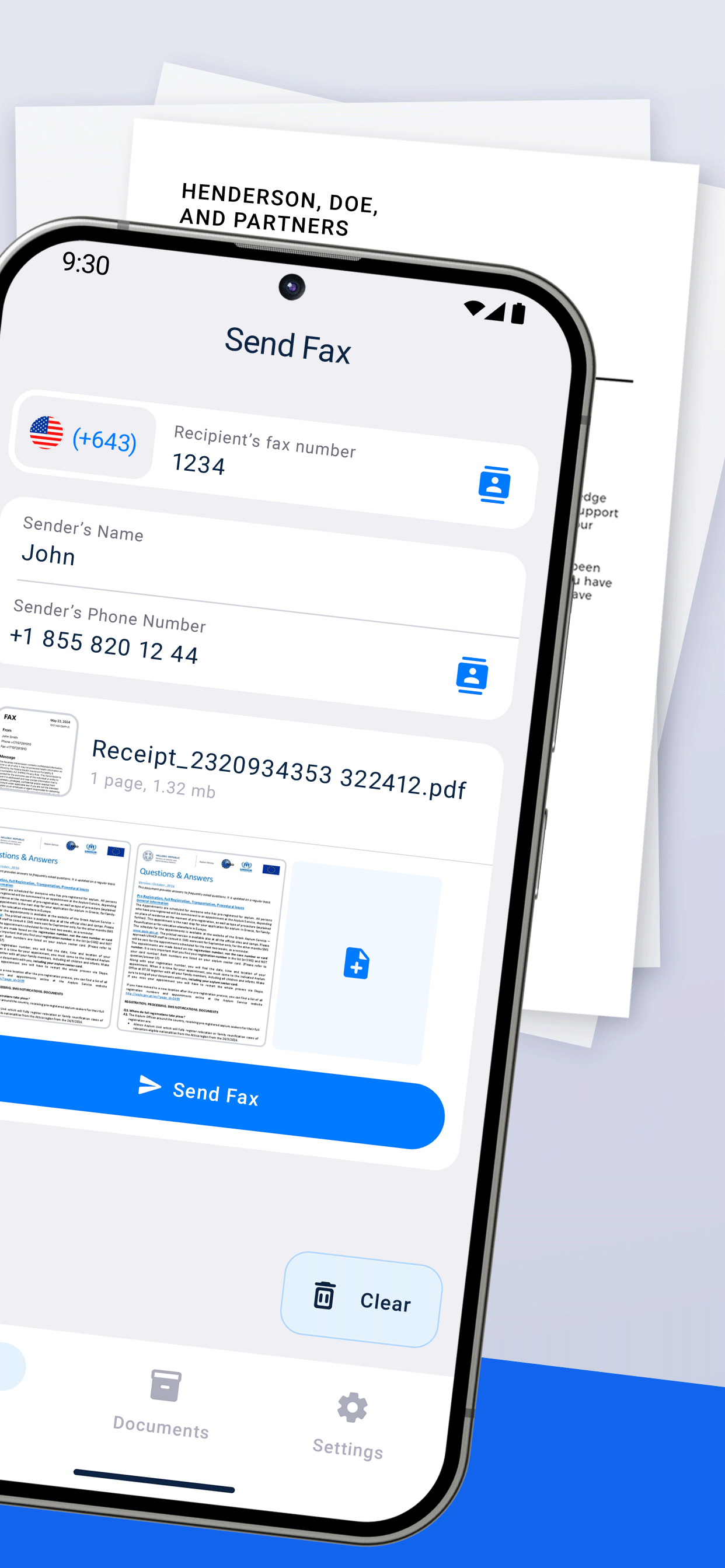 اسکرین شات 2 برنامه FaxFree: Send Faxes from Phone