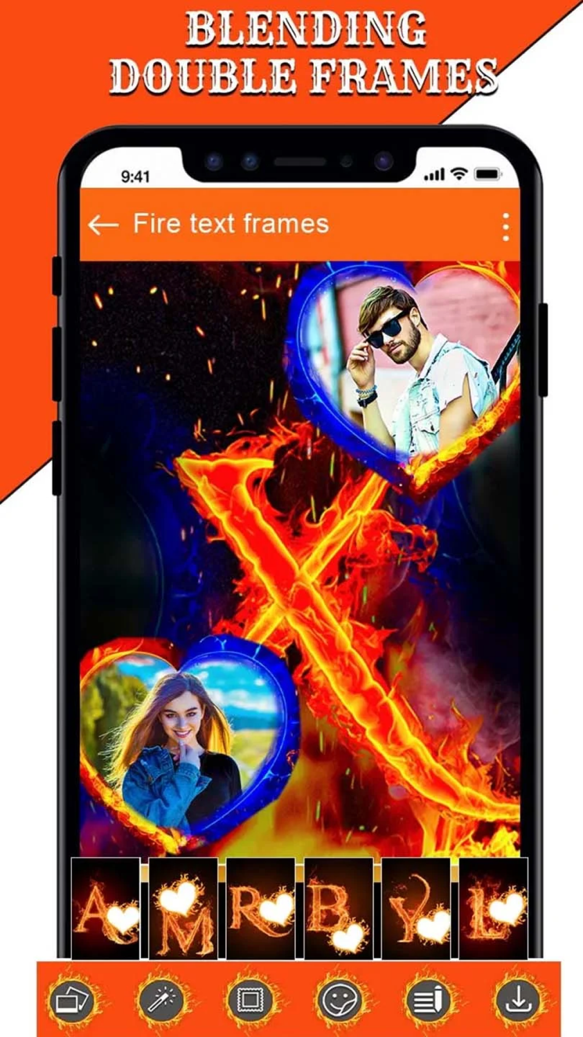 اسکرین شات 4 برنامه Love Photo Frames With Text