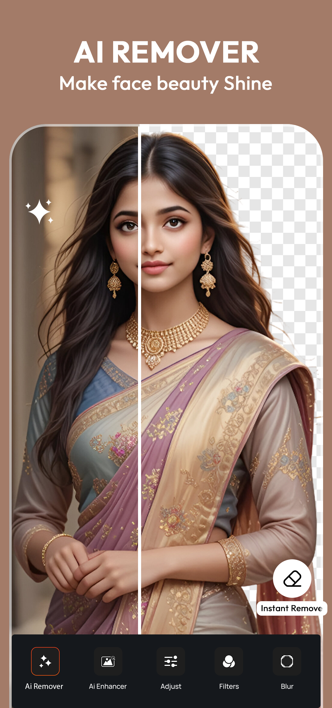 اسکرین شات 7 برنامه AI Saree & Dress Swap: MiSaree