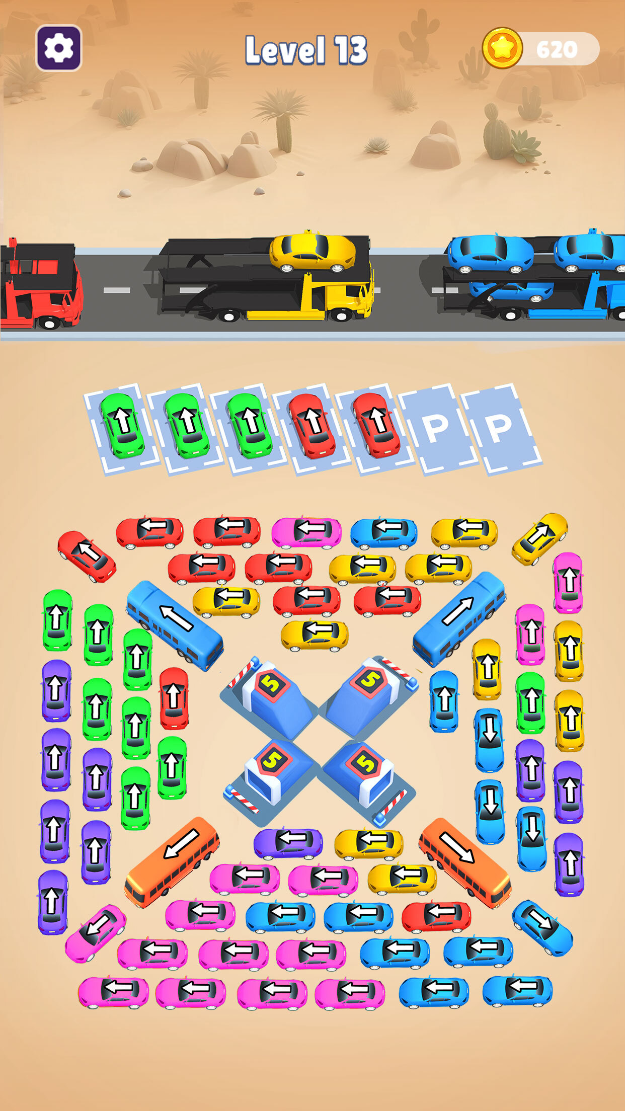 اسکرین شات 6 بازی Mini Car Jam: Parking Puzzle