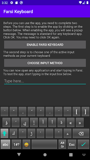 اسکرین شات 3 برنامه Farsi Keyboard