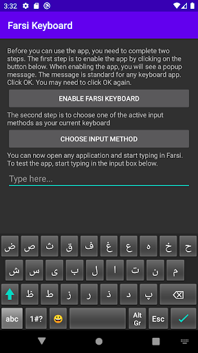 اسکرین شات 2 برنامه Farsi Keyboard