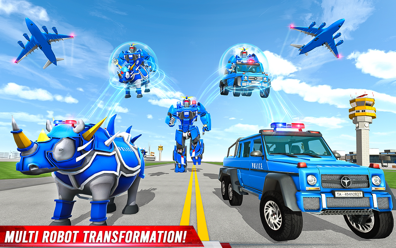 اسکرین شات 1 برنامه Rhino Robot: Mech Robot Game