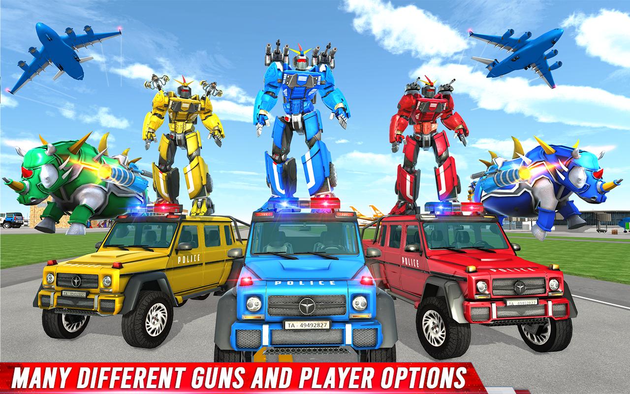 اسکرین شات 5 برنامه Rhino Robot: Mech Robot Game