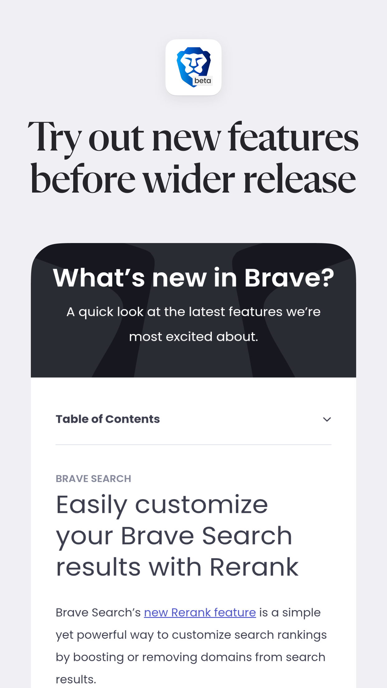 اسکرین شات 3 برنامه Brave Beta