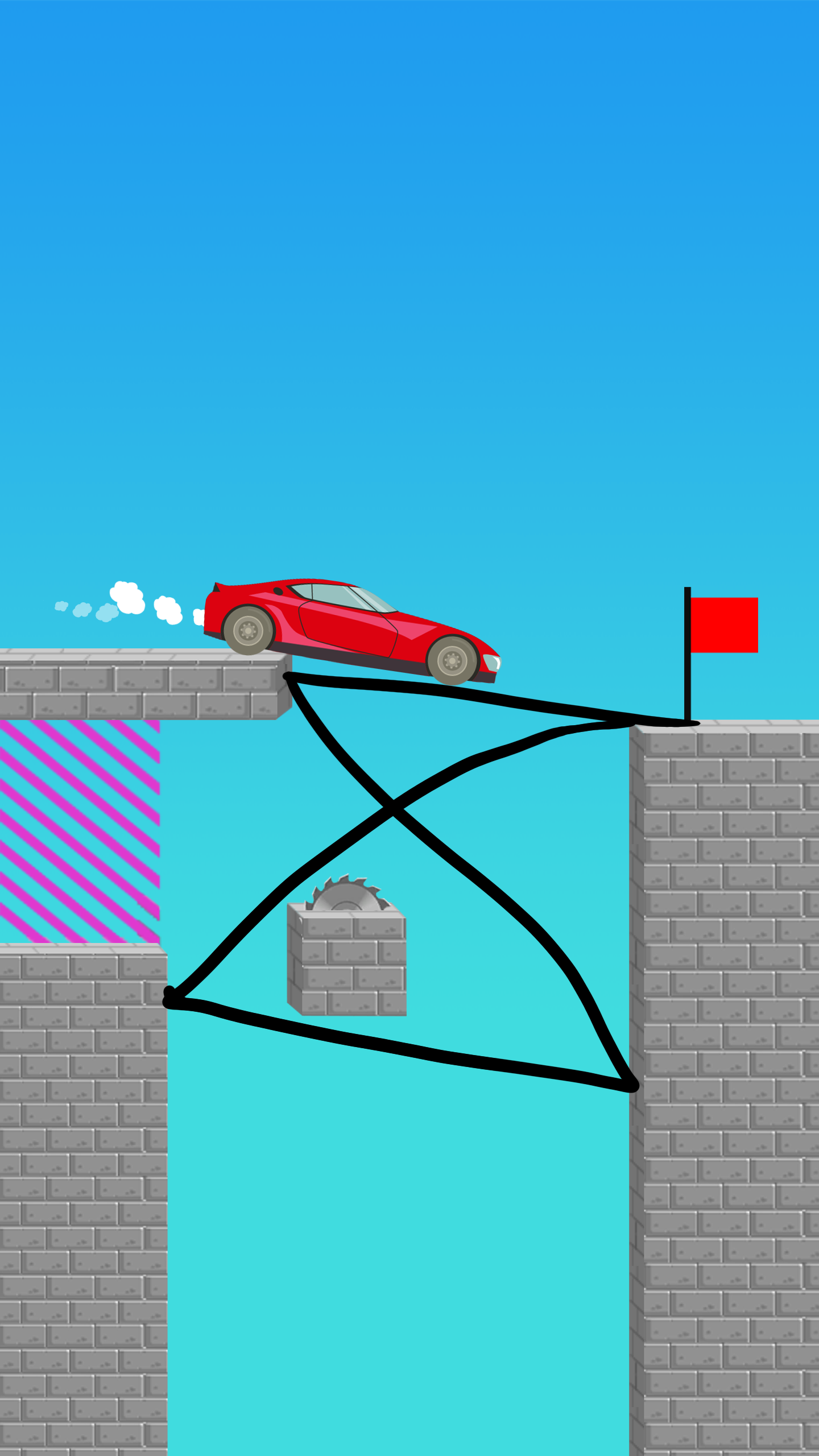 اسکرین شات 2 بازی Draw Bridge Puzzle: Brain Game