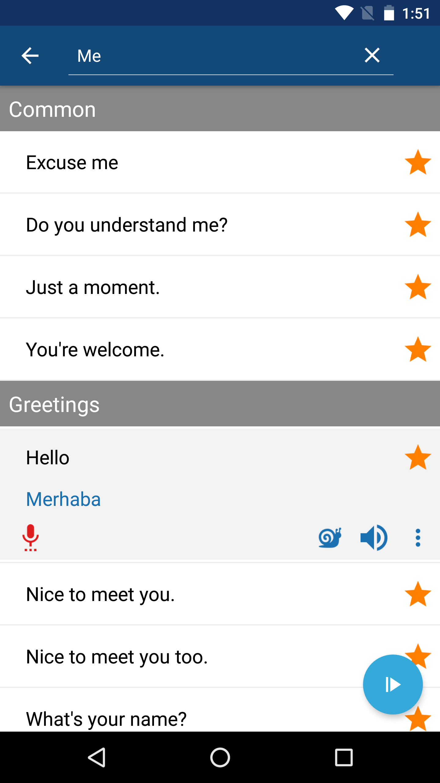 اسکرین شات 4 برنامه Learn Turkish Phrases