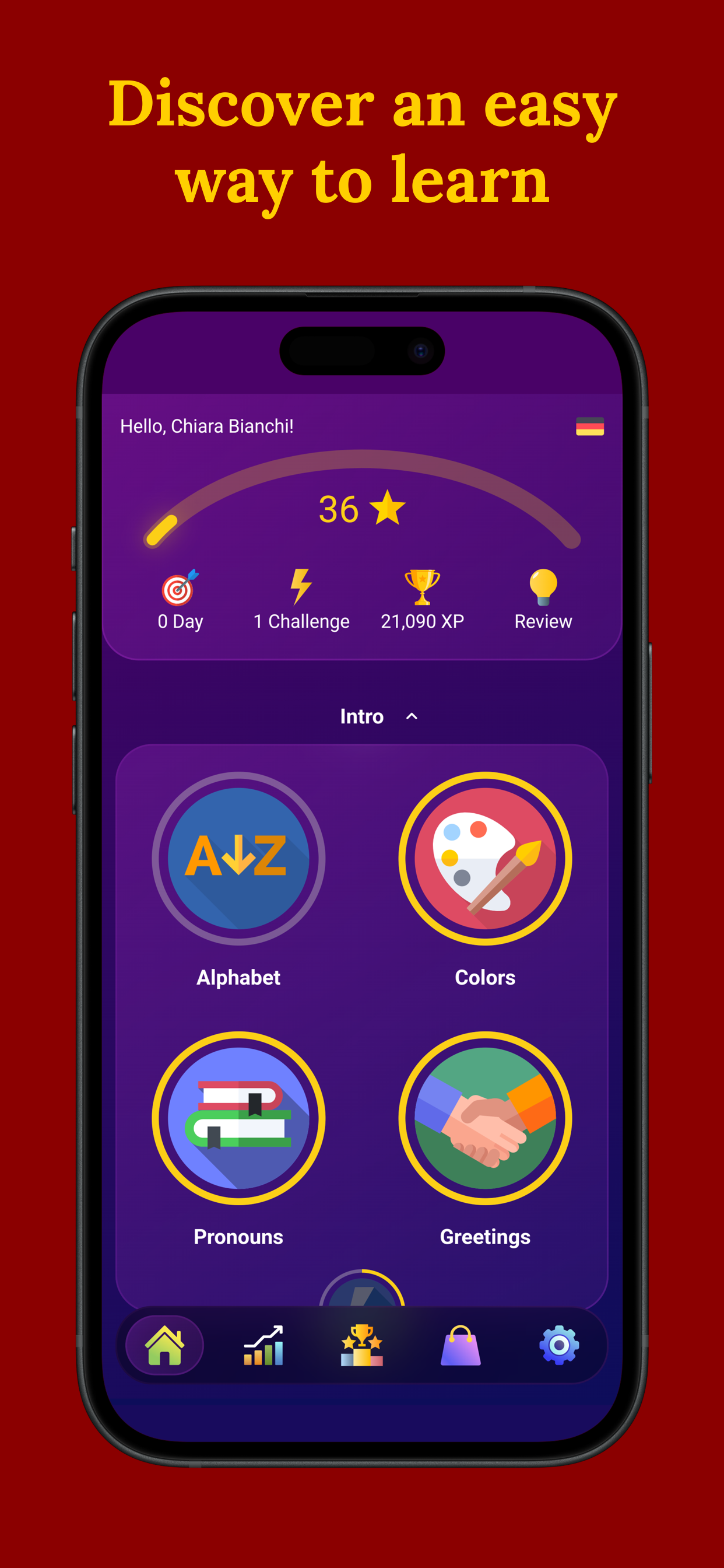 اسکرین شات 2 برنامه Learn German - Beginners