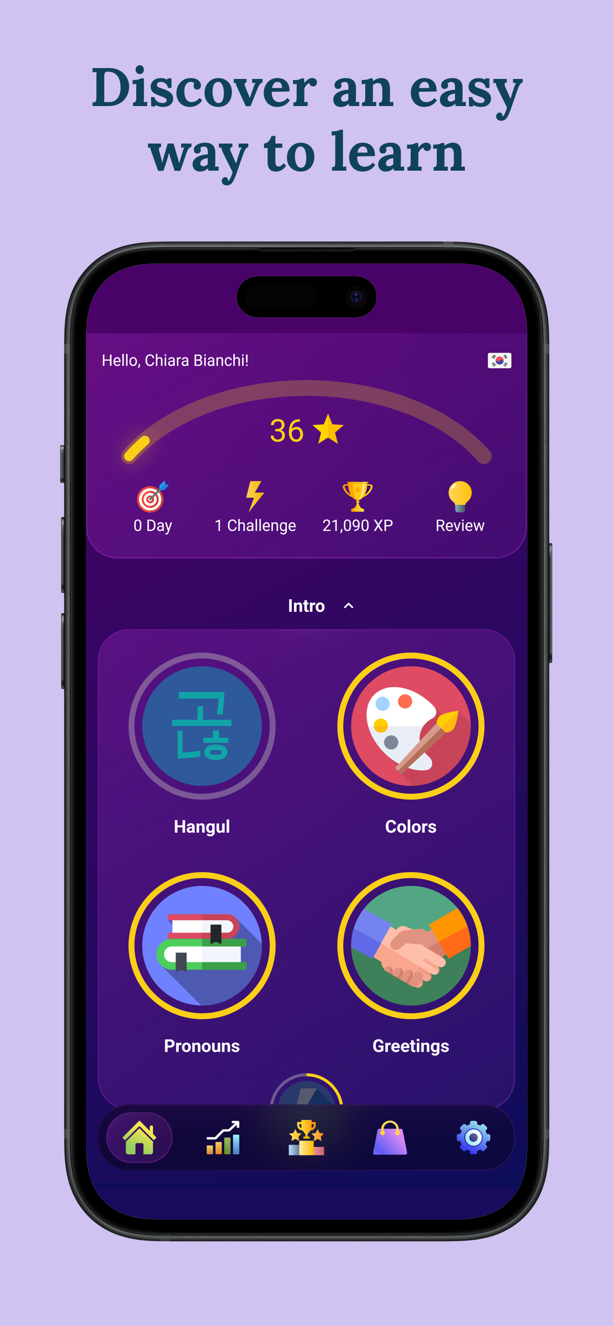 اسکرین شات 2 برنامه Learn Korean - Beginners