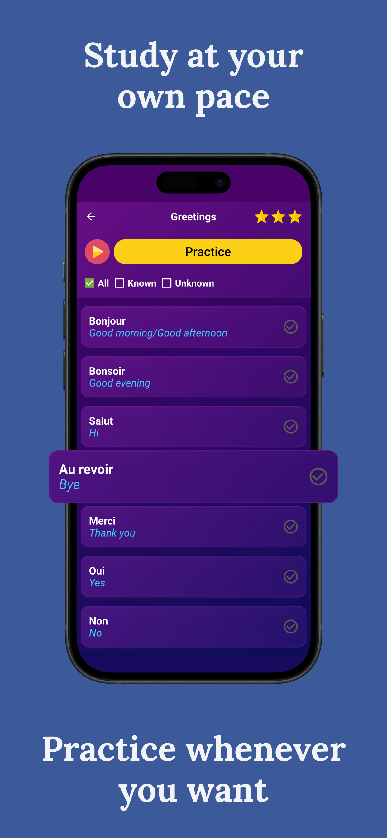 اسکرین شات 3 برنامه Learn French - Beginners