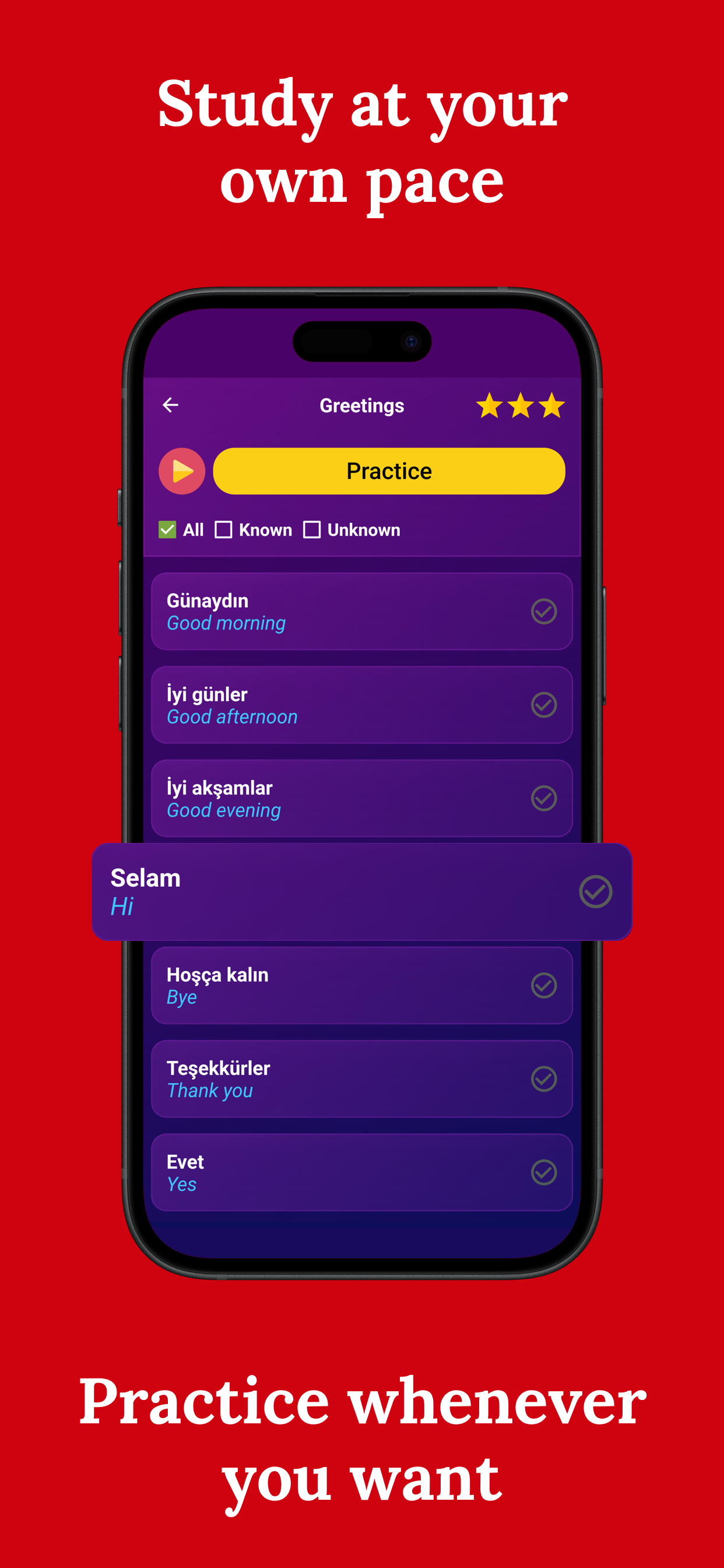 اسکرین شات 3 برنامه Learn Turkish - Beginners