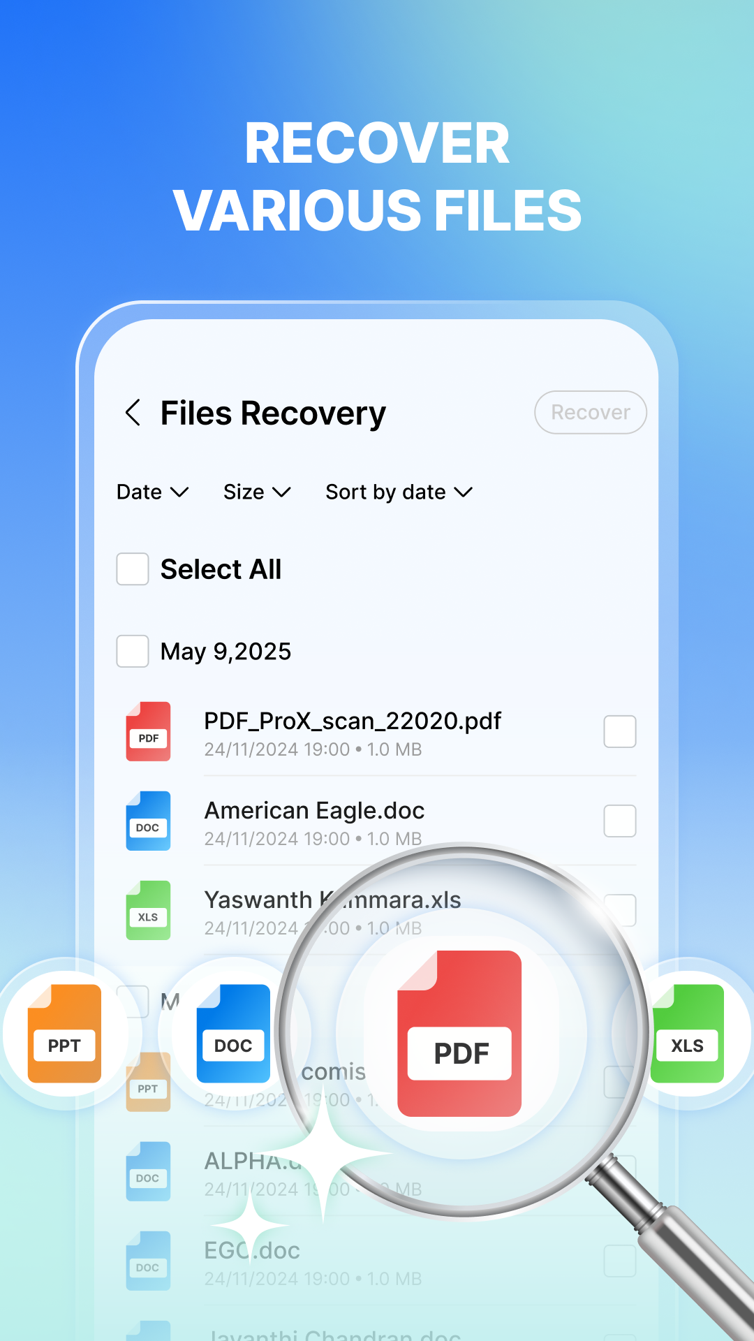 اسکرین شات 3 برنامه Photo Recovery & File Restore