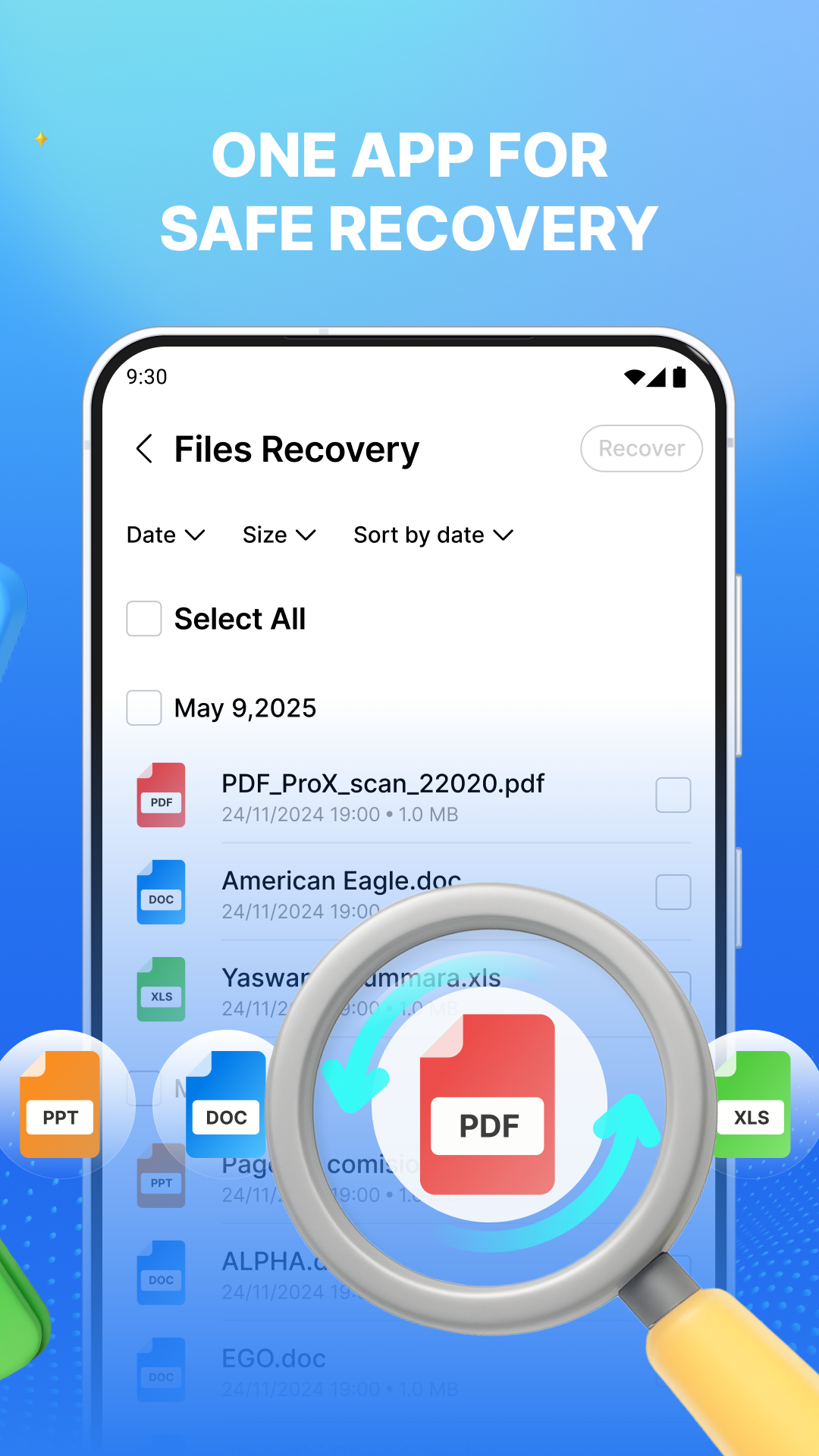 اسکرین شات 3 برنامه Photo Recovery & File Restore