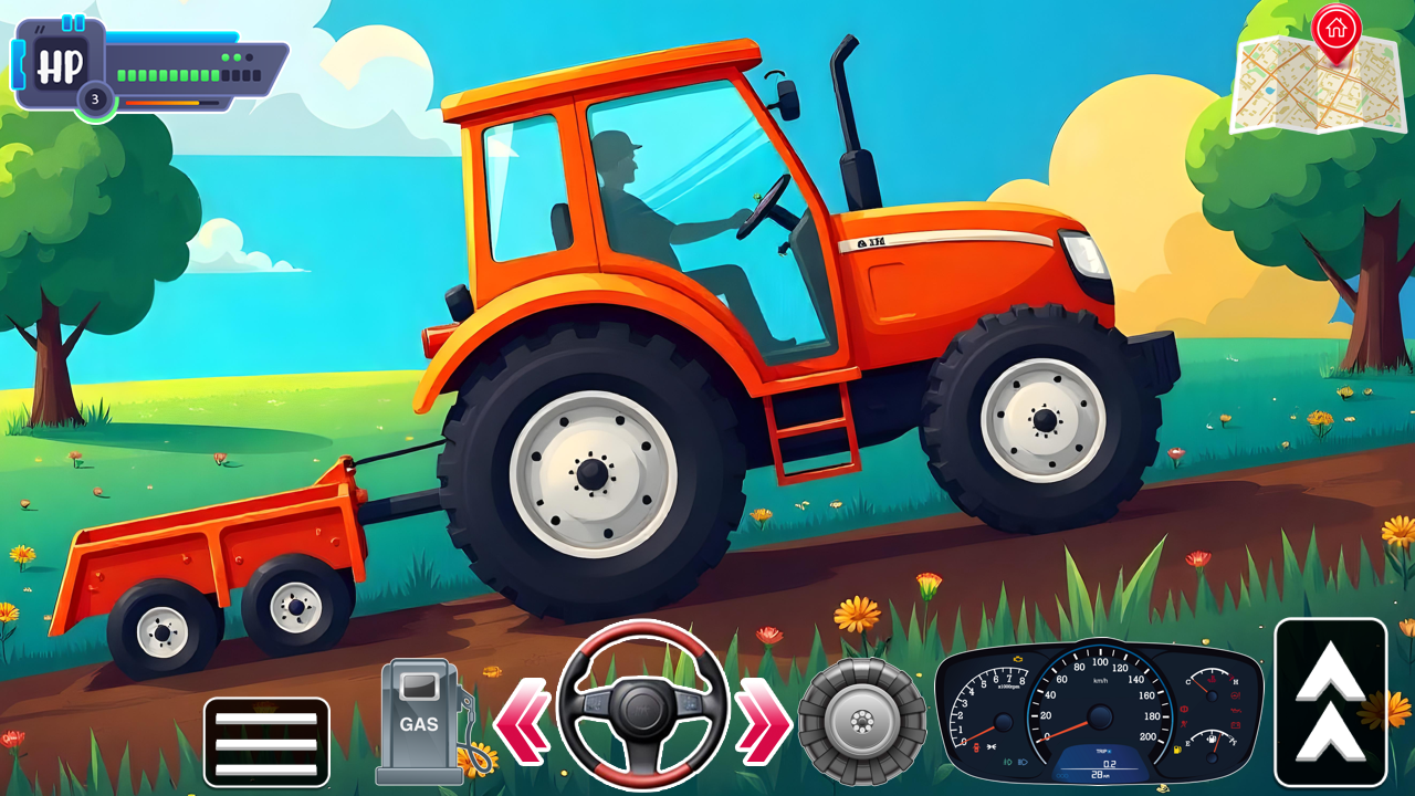 اسکرین شات 1 بازی Kids Farm Tractor Harvest Game