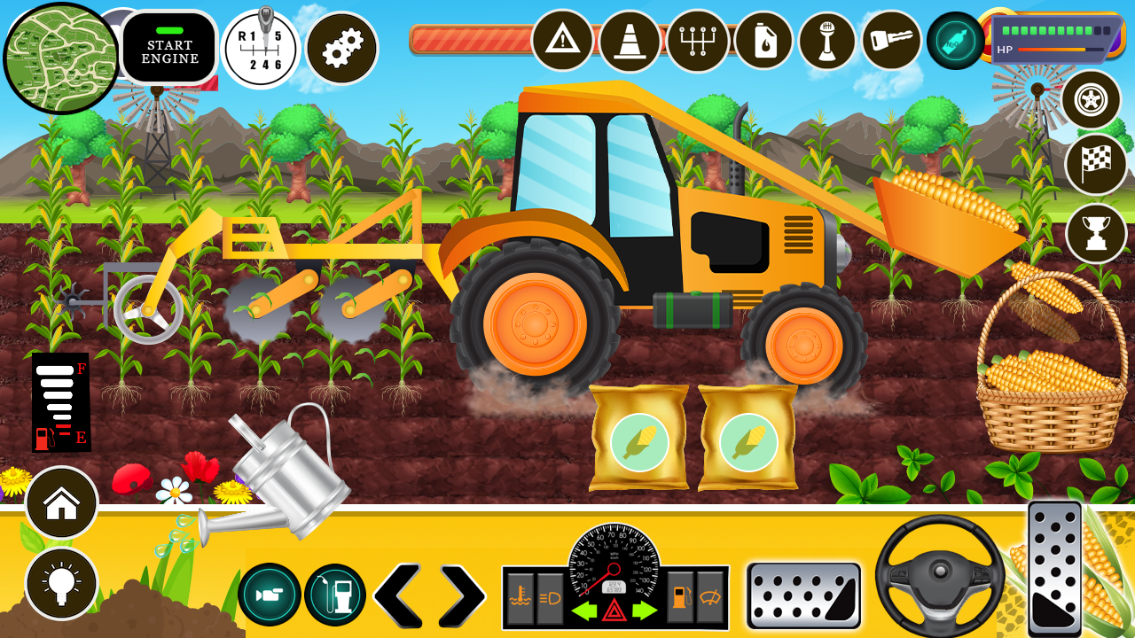 اسکرین شات 6 بازی Kids Farm Tractor Harvest Game