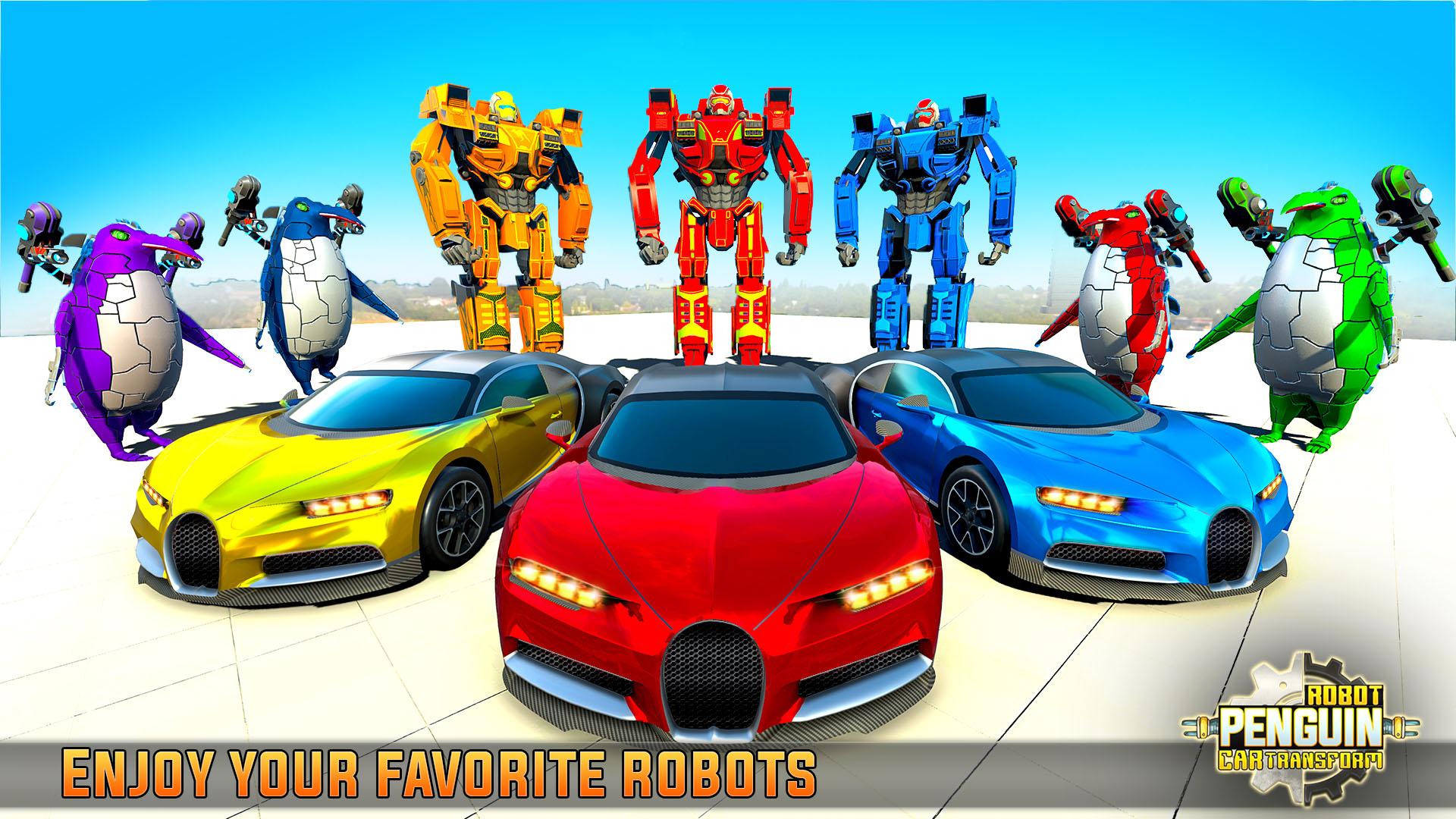 اسکرین شات 5 برنامه Penguin Robot Car War Game