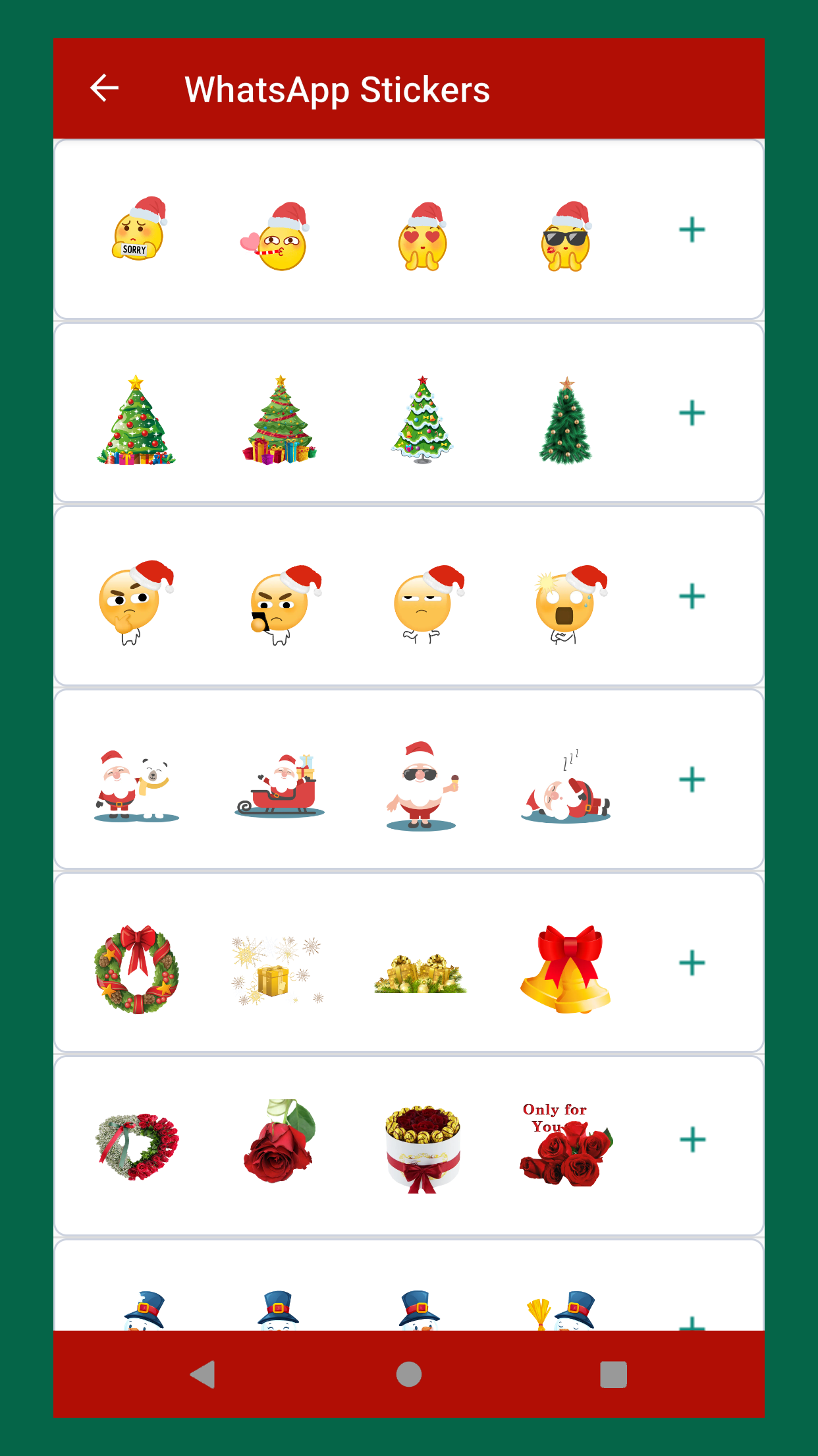 اسکرین شات 7 برنامه Christmas Sticker and GIF