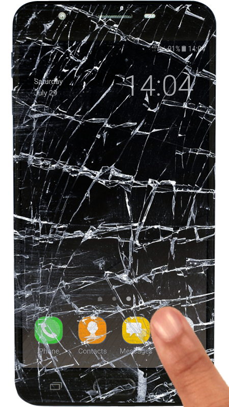 اسکرین شات 2 برنامه Broken screen prank