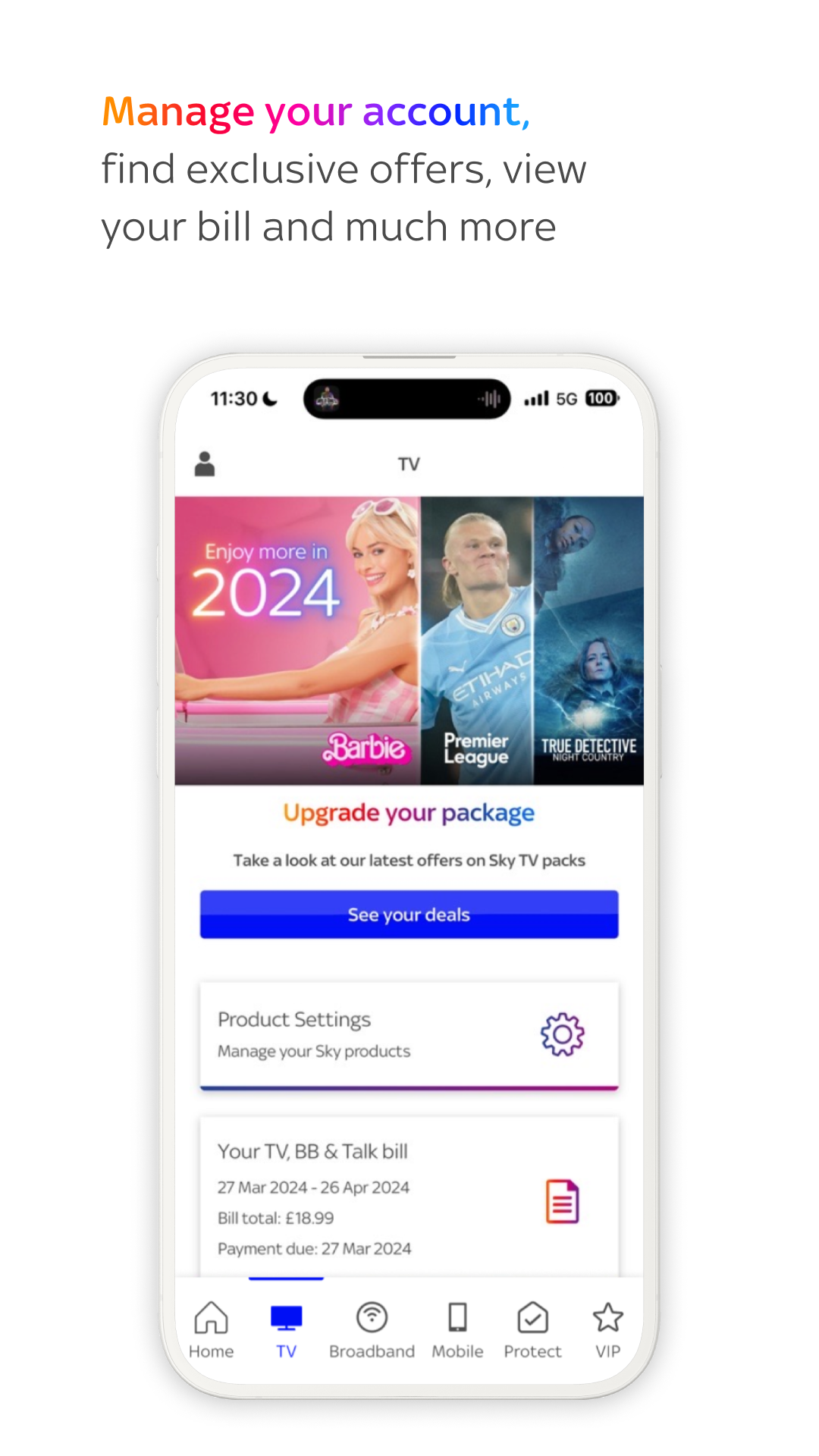 اسکرین شات 3 برنامه My Sky | TV, Broadband, Mobile