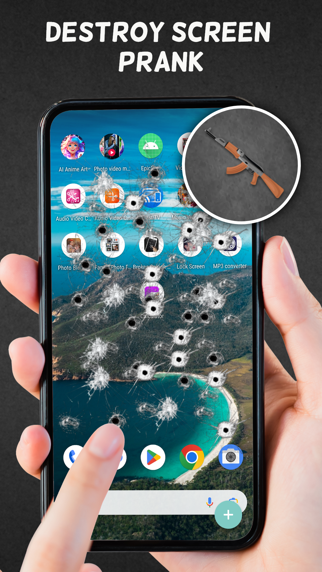 اسکرین شات 5 برنامه Broken Screen 4K Funny Pranks