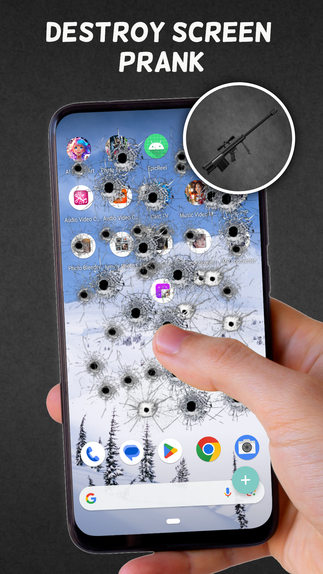 اسکرین شات 8 برنامه Broken Screen 4K Funny Pranks