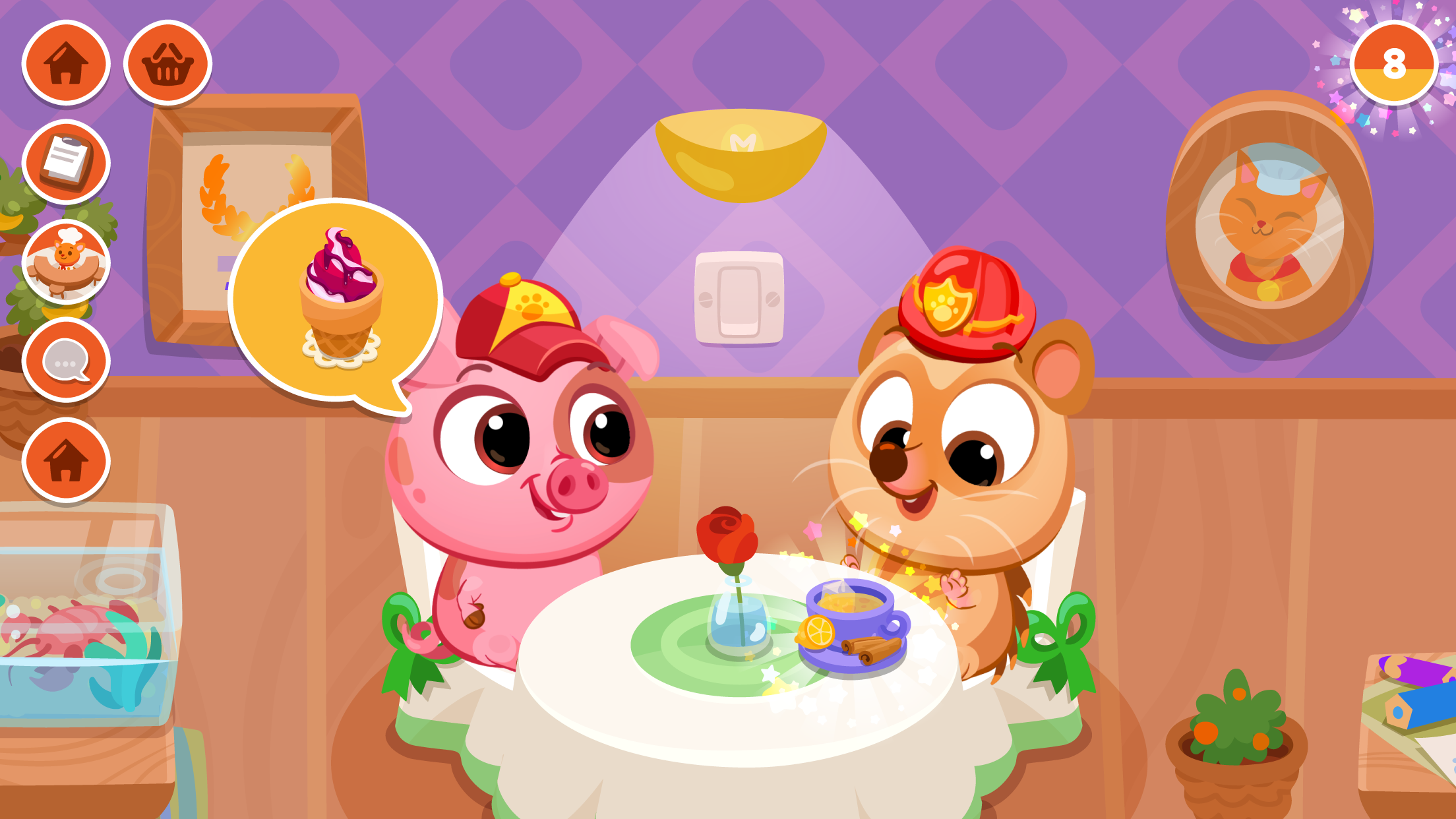 اسکرین شات 4 بازی Bubbu Restaurant - My Cat Game