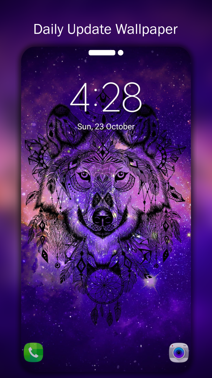 اسکرین شات 6 برنامه Galaxy Wolf Wallpapers 4K UHD