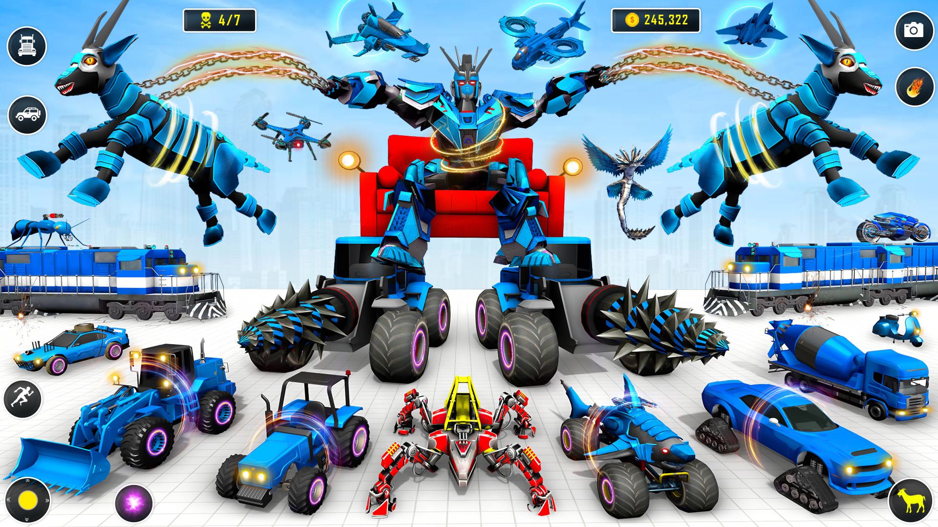 اسکرین شات 2 برنامه Goat Robot Car Game:Robot Game