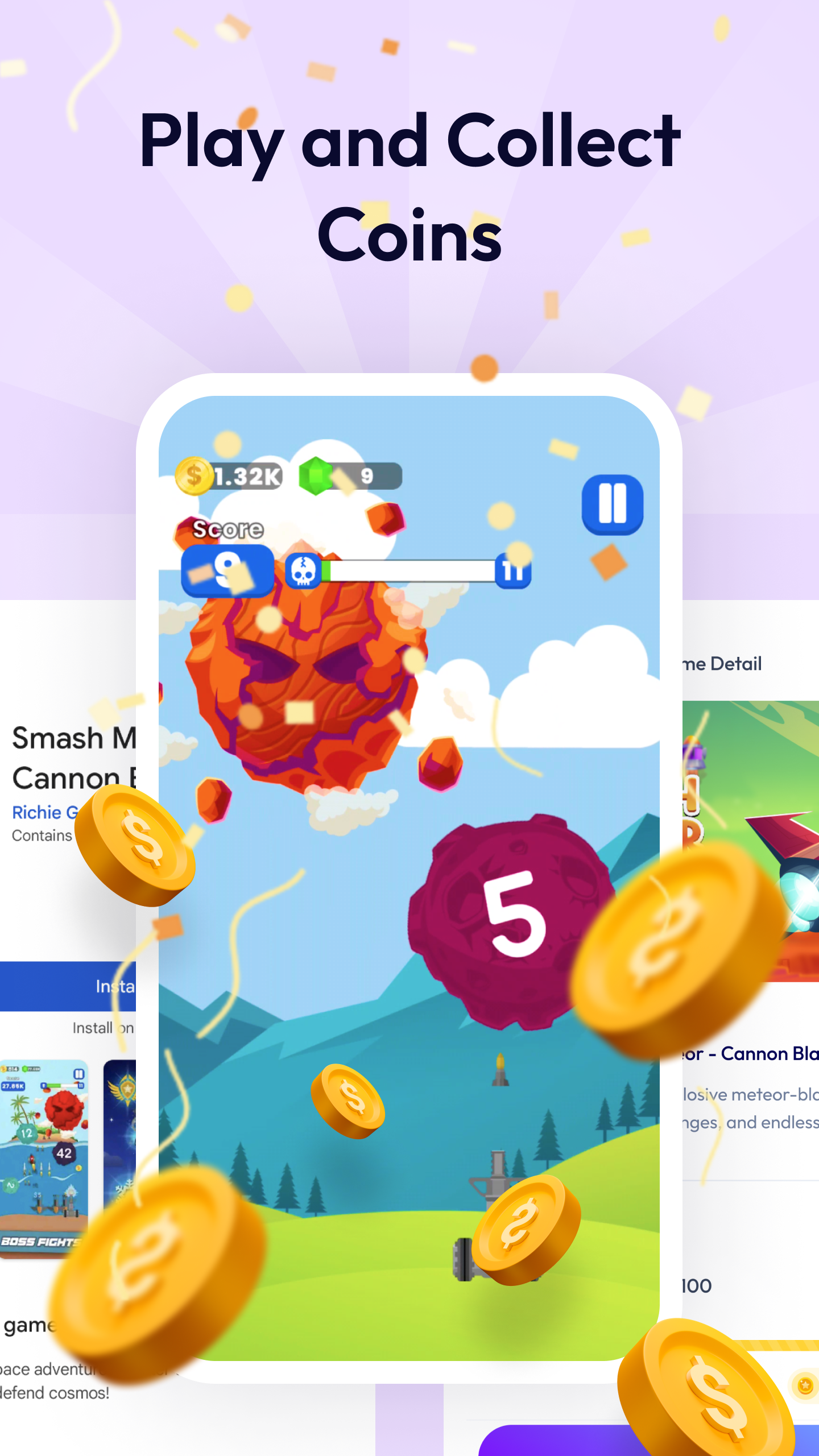 اسکرین شات 1 برنامه Richie Games - Play & Earn