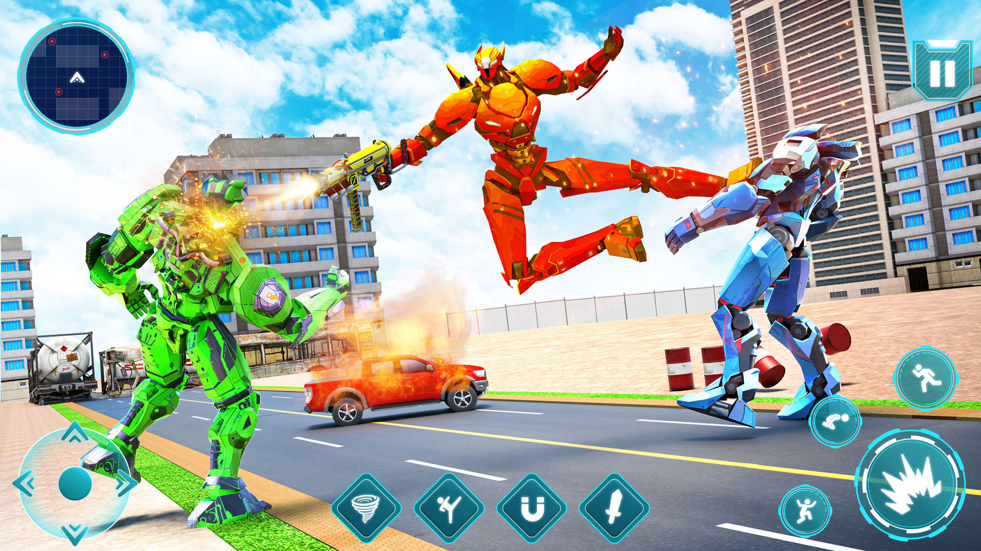اسکرین شات 3 بازی Car Robot Games - War Game 3d