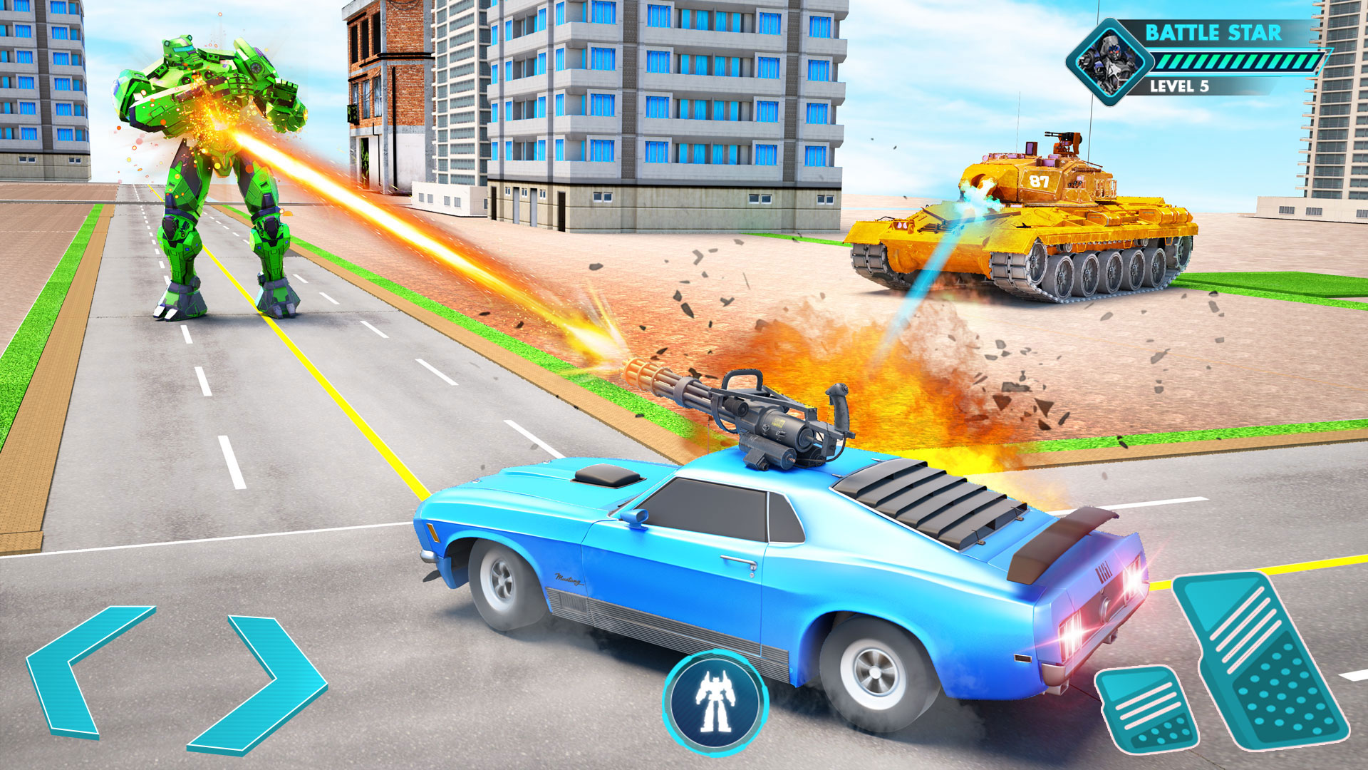 اسکرین شات 5 بازی Car Robot Games - War Game 3d
