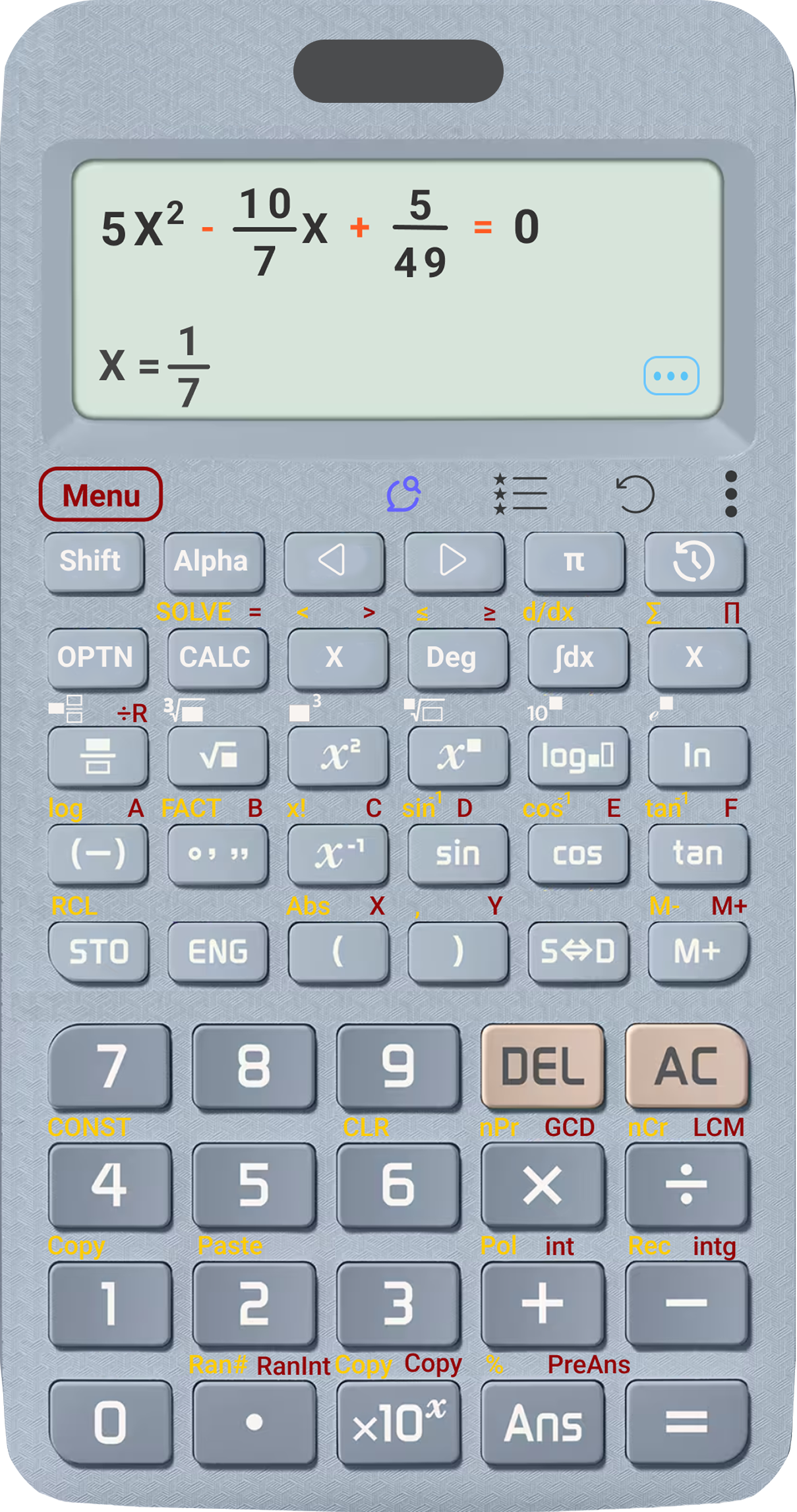 اسکرین شات 1 برنامه Real Scientific Calculator