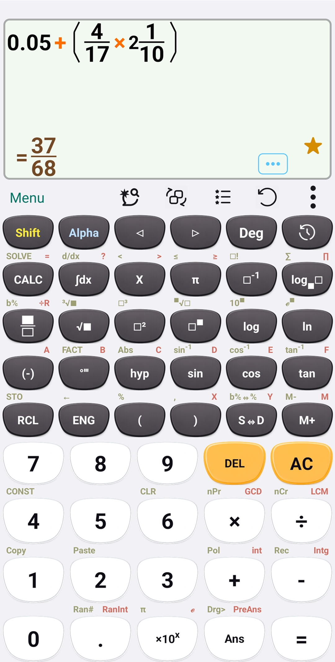 اسکرین شات 3 برنامه Real Scientific Calculator