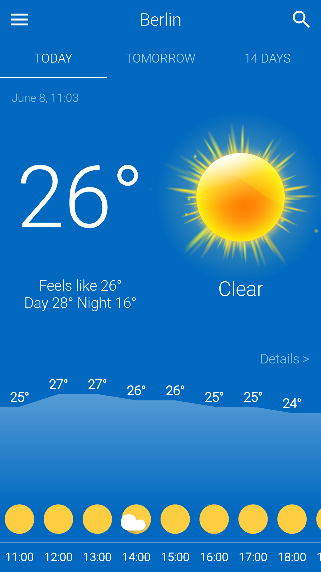 اسکرین شات 1 برنامه Weather