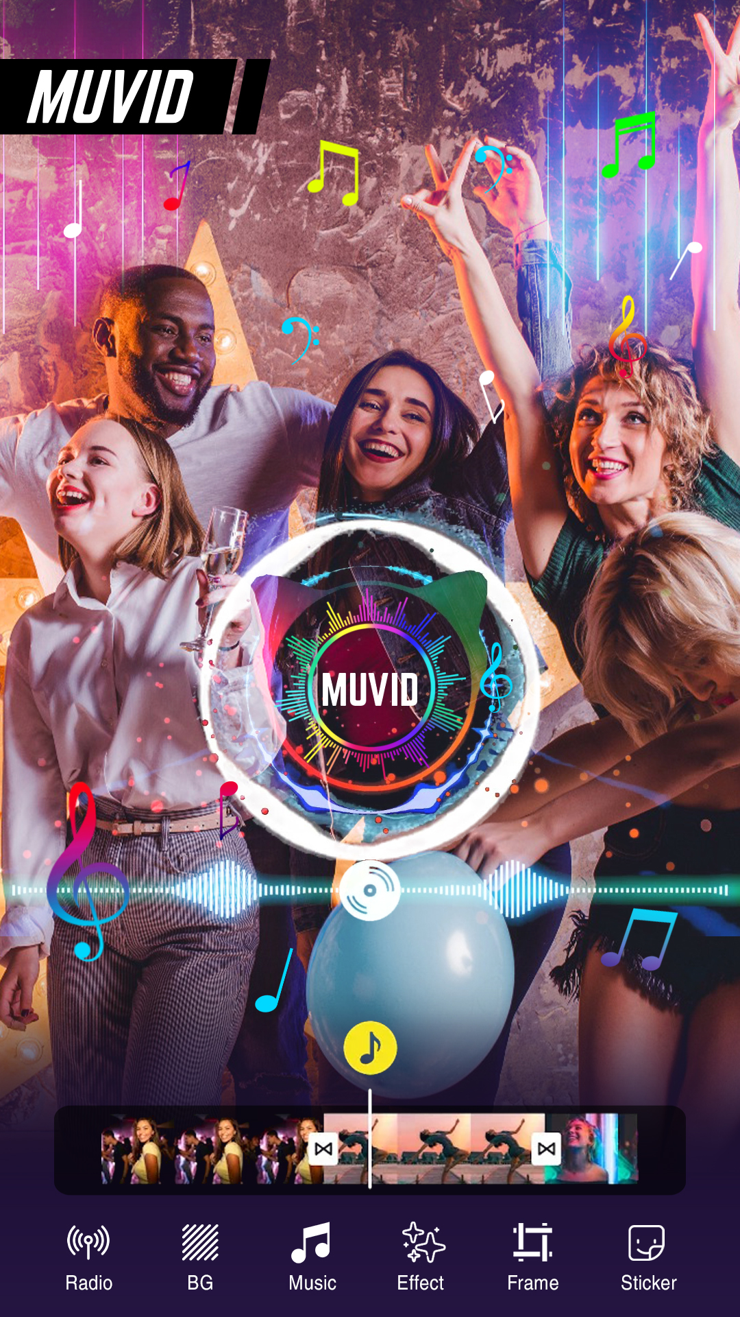 اسکرین شات 1 برنامه Muvid - Music Video Maker